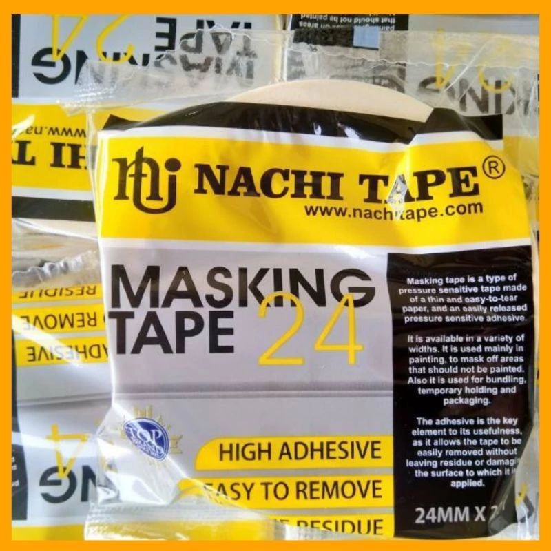 

masking tape nachi | lakban kertas 24mm x 20yard - solasi kertas