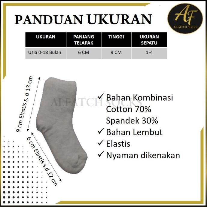 Kaos Kaus Kaki Baby Bayi Perempuan Laki Cewek Cowo Panjang Polos Murah