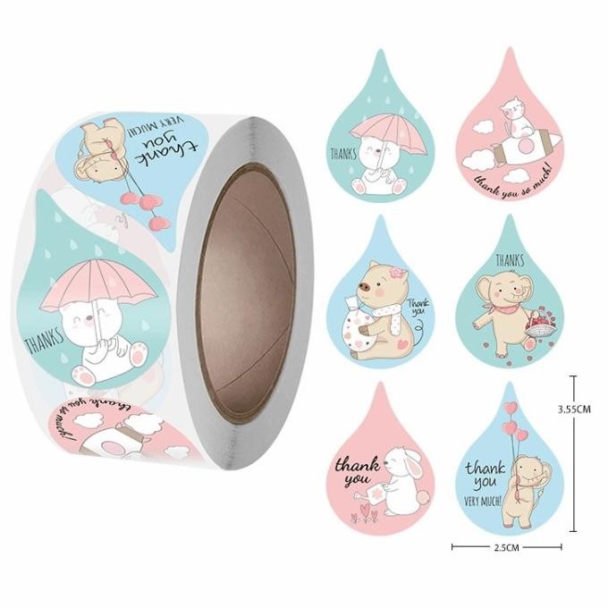 

Stiker Thank You Very Much Isi 500 Cutting Sticker Elephant Bear Anak