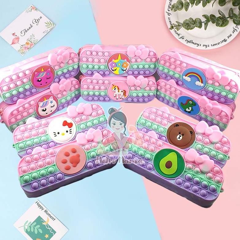 

TERMURAH Kotak Pensil Anak Pop It Tebal Tempat Pensil Silikon Alat Tulis Sekolah Hello Kitty Unicorn tre-57