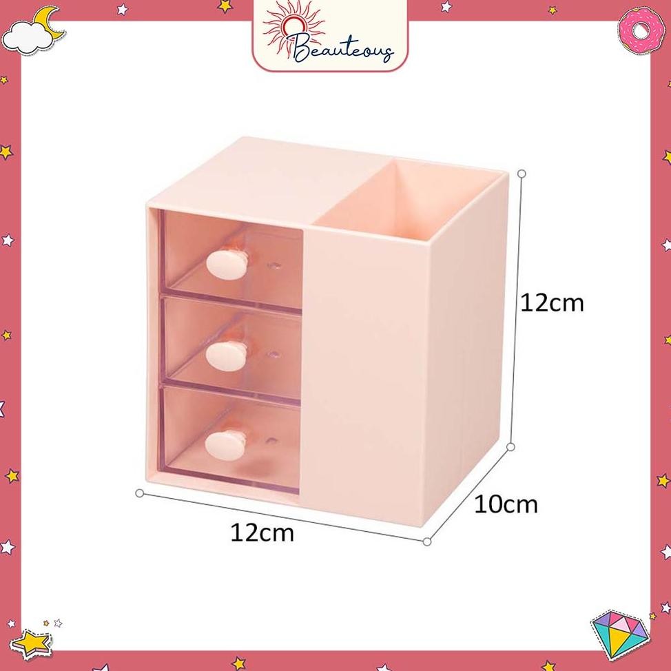 

SPECIAL Kotak Laci Mini Tempat Make Up Storage Tempat Pensil Stackable Mini Serbaguna Free Sticker in-137
