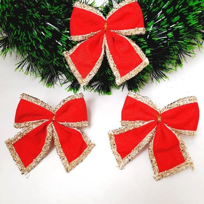 

Pita Natal isi 3 Motif Snowflake Pita Parcel Hiasan Natal Murah Grosir