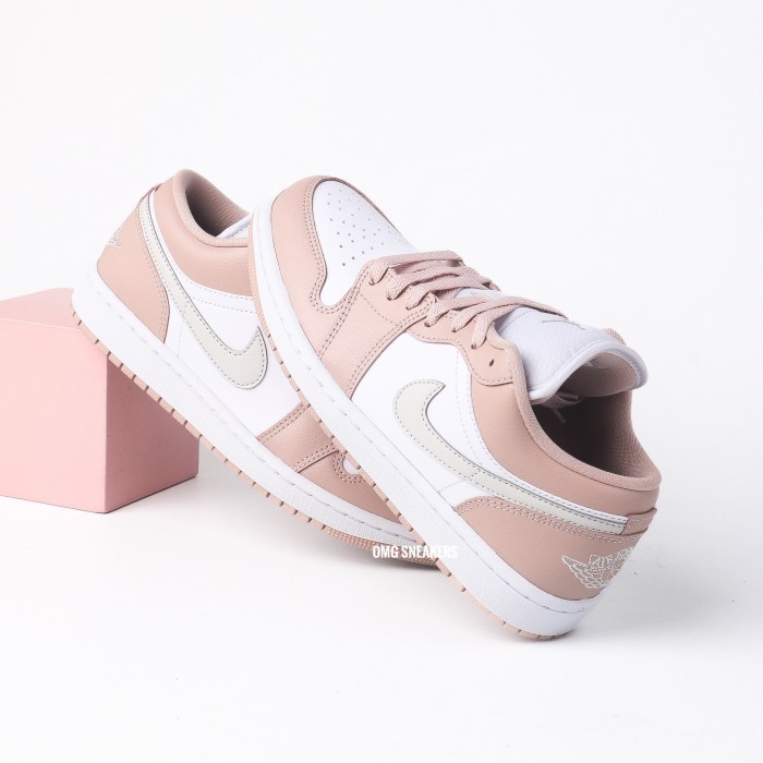 Baru Air Jordan 1 Low Crimson Tint Pink Particle Beige (W) - Original 100% Kekinian