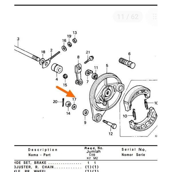 Ring 8 Mm Tutup Panel Tromol Belakang Honda Win Prima Grand Star Astrea Series Ori Ahm 94101 08000 G