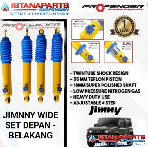 Shockbreaker Shock Breaker Merk Profender Jimny Jb74 Wide Depan Belakang Original Asli