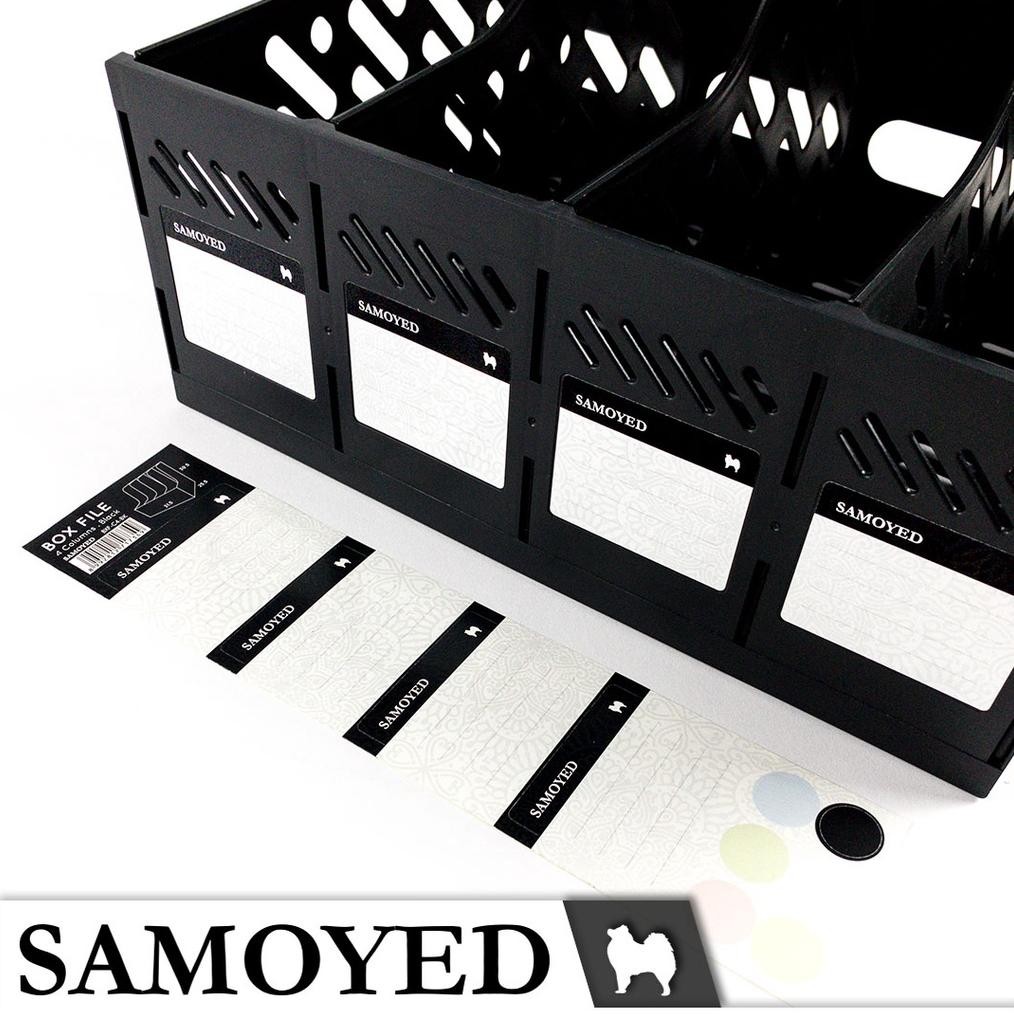 

VIRAL Tempat / Kotak / Keranjang / Rak Plastik Dokumen / Majalah / Magazine / Box File 4 Columns / Kolom / Kotak / Sekat / Susun Samoyed BXF-C4 ghs-55