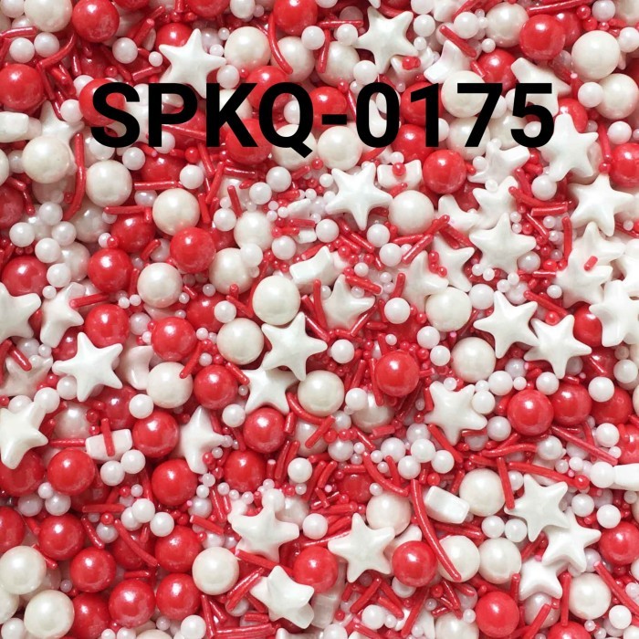 

SPKQ-0175 Sprinkles sprinkle springkel 250gr mix merah putih