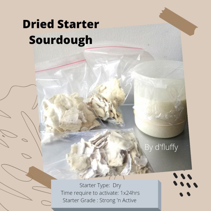 

Dried starter sourdough - levain - starter kering - ragi kering - ragi
