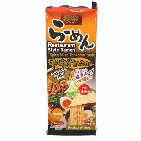 

[isi 2 Porsi] Menraku Spicy Miso Tonkotsu Japanese Ramen - Mie Jepang