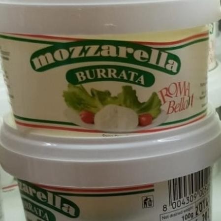 

Mozzarella Cheese Keju Soft Fresh Burrata 100Gr Bulat