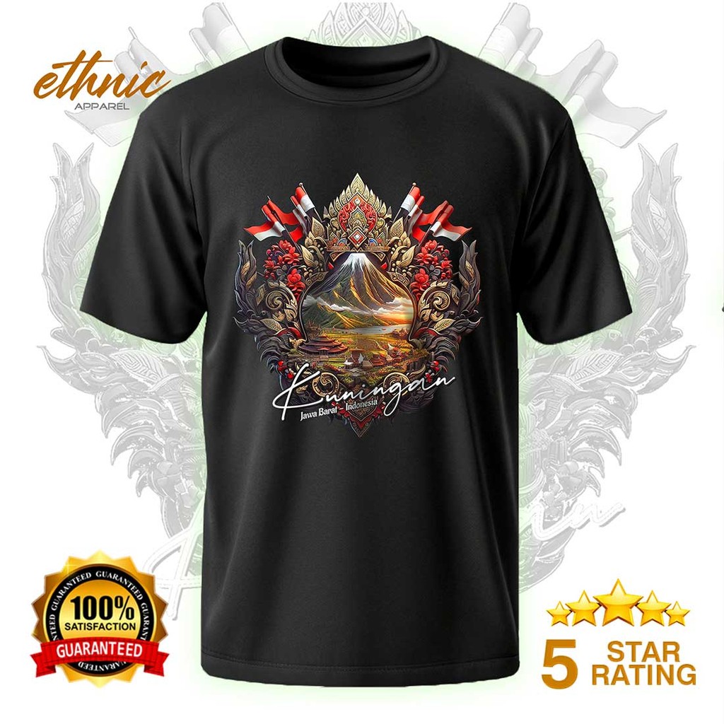 T-shirt Kaos Distro KUNINGAN - JAWA BARAT - Premium Quality - KNGX1
