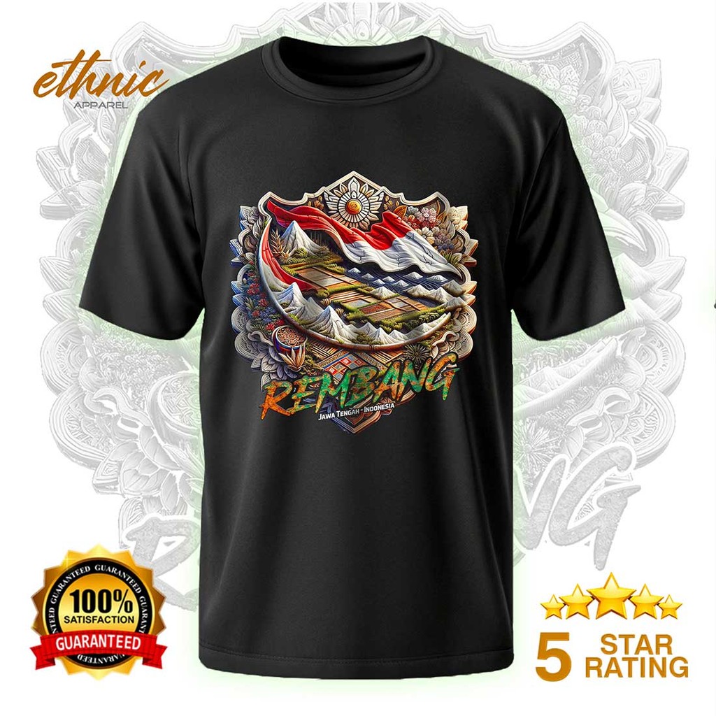 T-shirt Kaos Distro REMBANG - JAWA TENGAH - Premium Quality - RBGX1