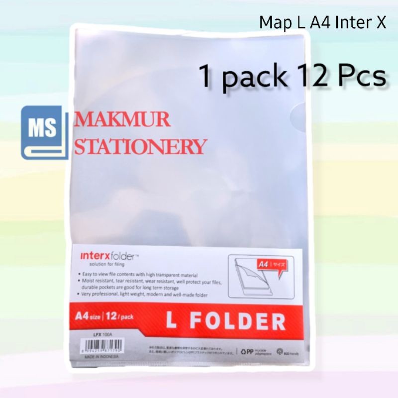 

Map L / Map Plastik / Clear Sleaves A4 INTER X Dijual / Pack