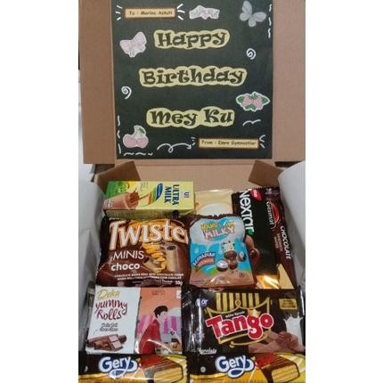 

Flase Sale Hampers Snack Box Ulang Tahun / Wisuda / Anniversary/ Paket Coklat Dgh-43