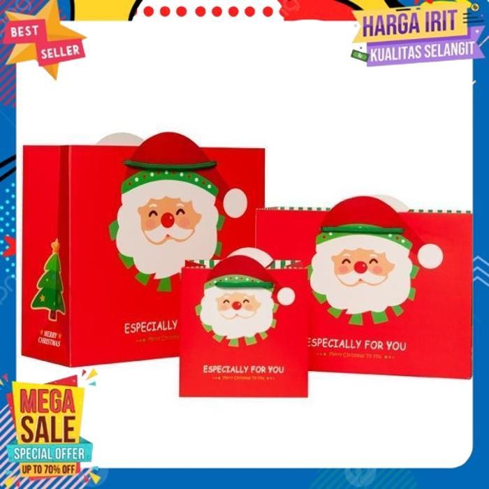 

SALE PBSA SANTA PAPERBAG BOX KOTAK NATAL BINGKISAN TEMPAT HADIAH KADO FURUBA