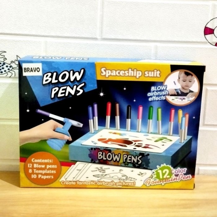 

Ba Mainan Edukasi Anak Blow Pen Pens Brush Spidol Buku Gambar Diskon