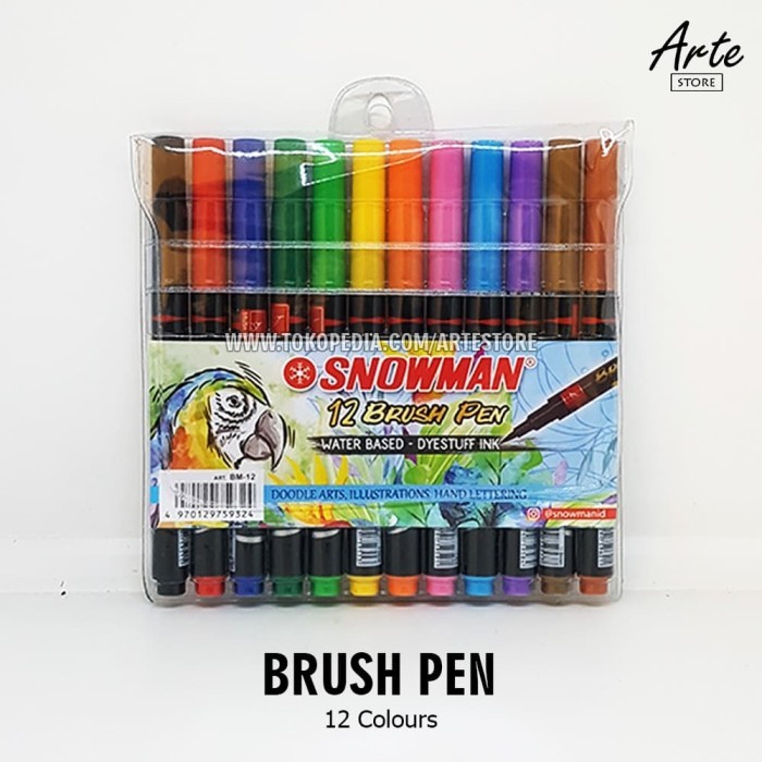 

Ba Snowman Brush Pen 12 Warna