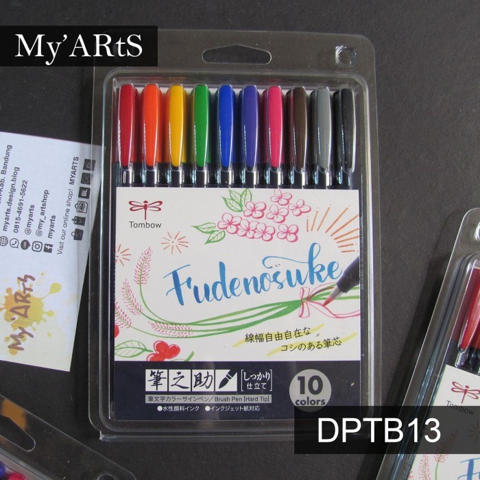 

Ba Tombow Fudenosuke Colors Brush Pen Set 10 - Lettering Brushpen Myarts