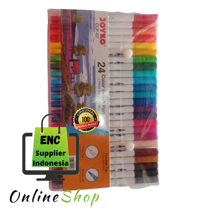 

Ba Joyko 24 Warna Brush Pen Clp-07 24W Clp 07 Color Kuas Per Set