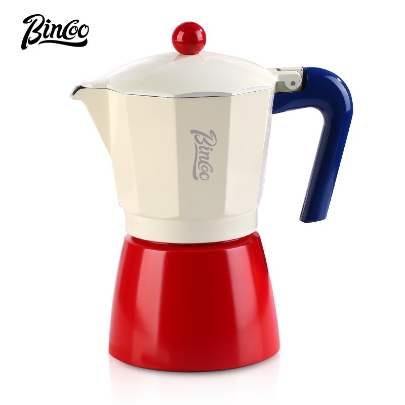 BINCOO Moka Pot Set Teko Kopi Espresso Ketel Moka Mini 3 Cangkir & 6 Cangkir Berfungsi untuk Kantor 