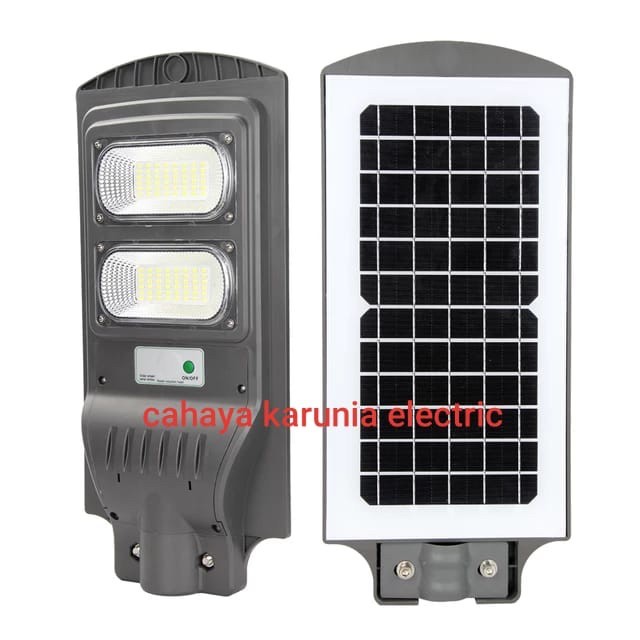 Lampu jalan pju tenaga surya solar cell 60 watt LED + remote
