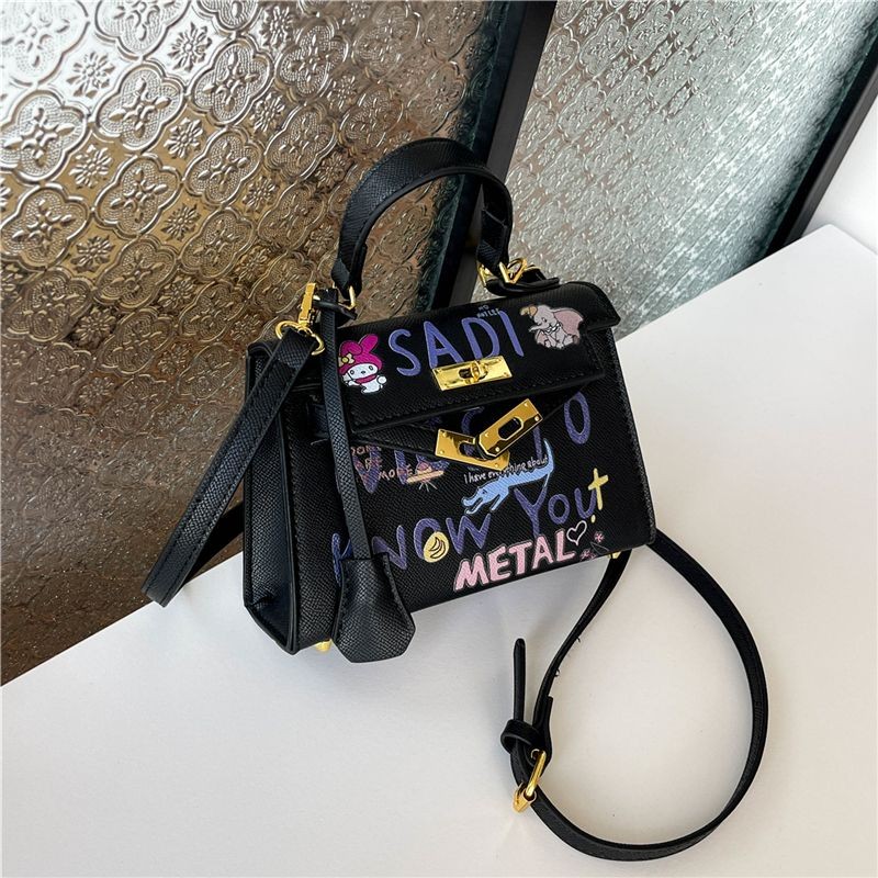 Tas Selempang, Tas Kurir Bahu, Tas Tangan, Tas Kelly, Grafiti Huruf untuk Wanita