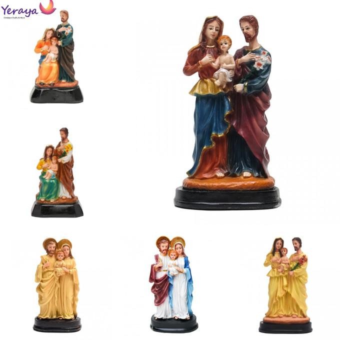 Patung Rohani Keluarga Kudus 15cm Pajangan Katolik Hantaran Pernikahan