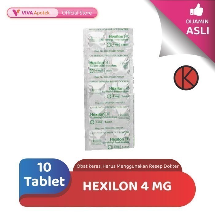 Hexilon 4 mg / Methylprednisolone / Radang / Psoriasis (10 Tablet)