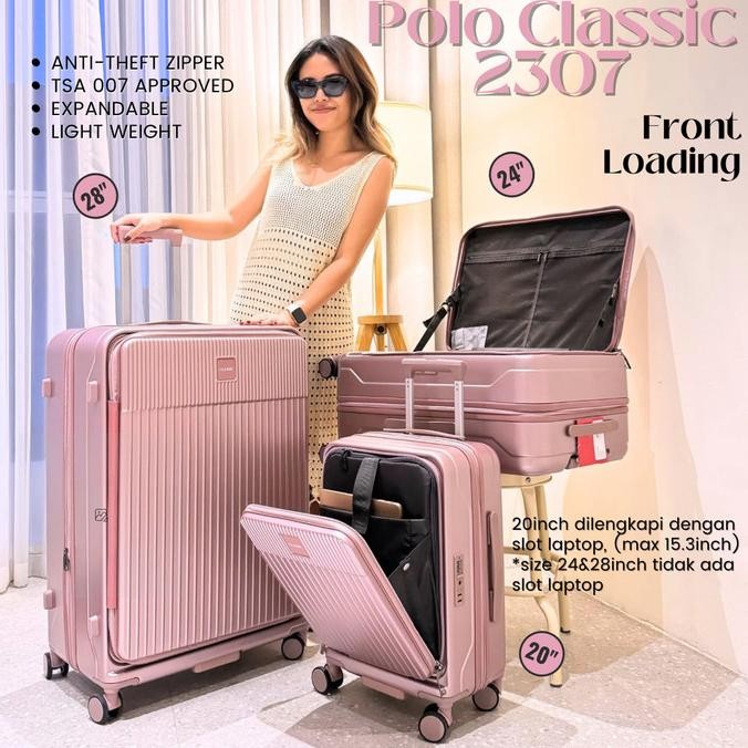 KOPER LAPTOP POLO CLASSIC ORIGINAL 2307 SERIES CABIN 20 INCH DAN BAGASI 24 INCH 28 INCH FRONT LOADIN