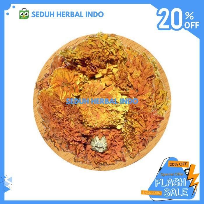 

WHOLE ORANGE MARIGOLD FLOWER TEA / TEH BUNGA MARIGOLD UTUH 500 GRAM