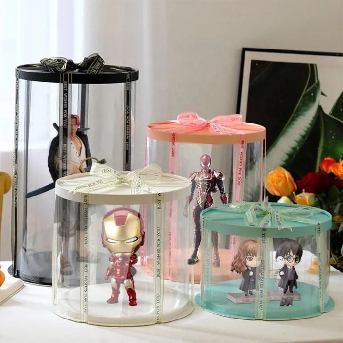Kotak Kue Mika Transparan Bentuk Lingkaran Cake Box Diameter 30 Cm