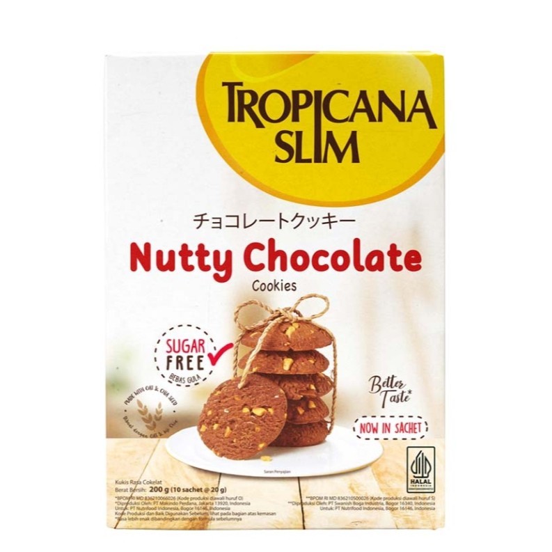 

TROPICANA SLIM Nutty Chocolate Cookies Sugar Free 200 g