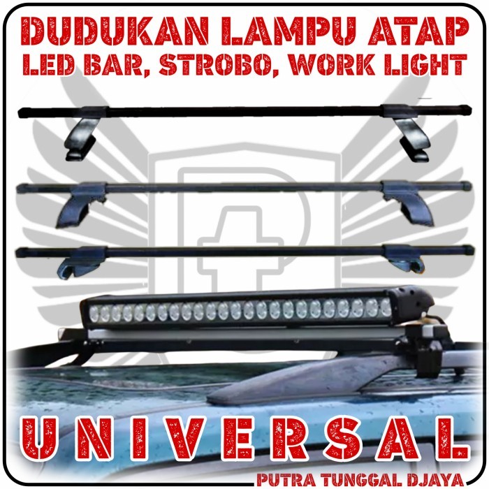 Cross Bar Dudukan Lampu Offroad - Universal Lamp Holder - Atap Mobil