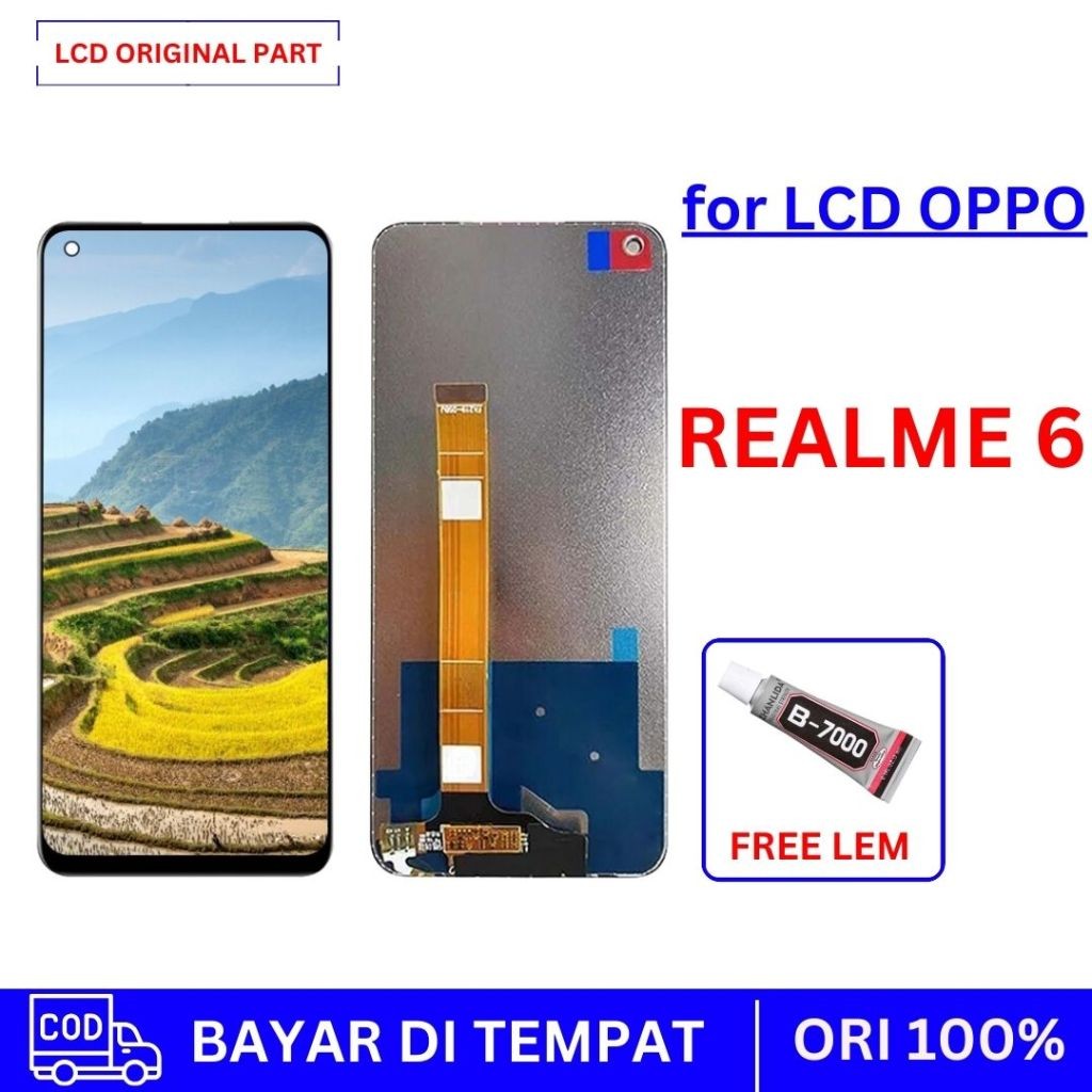 【original】LCD OPPO REALME 6 / REALME 7 / NARZO 20 PRO ORIGINAL FULLSET TOUCHSCREEN ASLI LAYAR HP COP