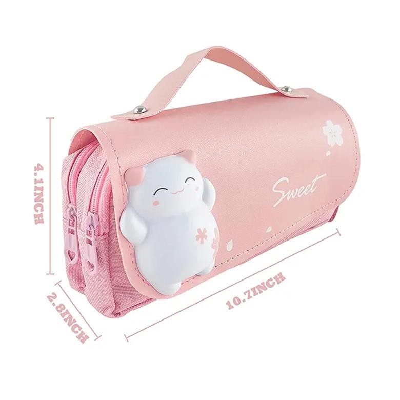 

ORIGINAL Kartun Tas Pensil Dekompresi/Kotak Alat Tulis 3D Kapasitas Besar Sekolah Dasar Tas Pensil Multifungsi Dekompresi/Super Cute Girl Heart 3D Ok75