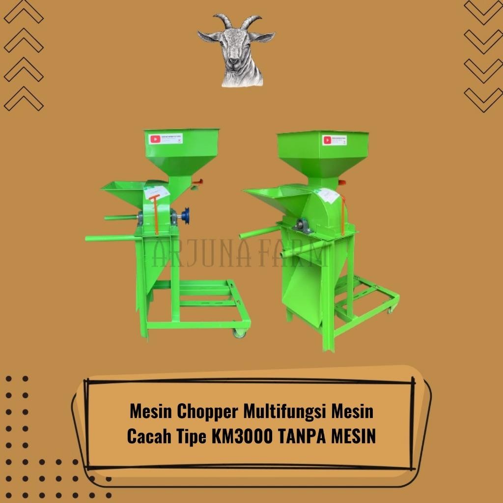 Mesin Pencacah Chopper KM3000 Rumput Jagung Pakan Domba Sapi Tanpa Mesin Farm