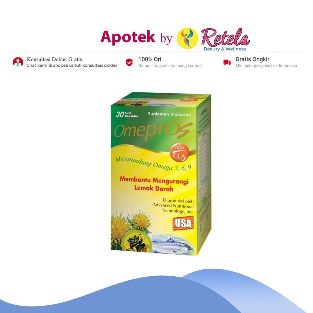 Omepros 30 Kapsul / Suplemen Kesehatan  / Kolesterol