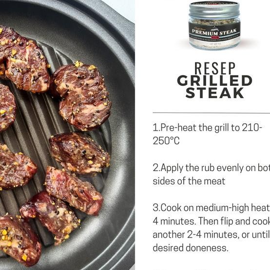 

Steak Combo / Chichurri Free W Vinegar & Preum Rub - Bumbu Masak