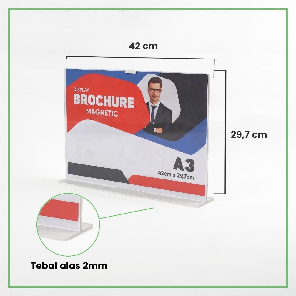 

ORIGINAL Tent Holder I Tempat Brosur I Tent Card Akrilik Display A3 GV23