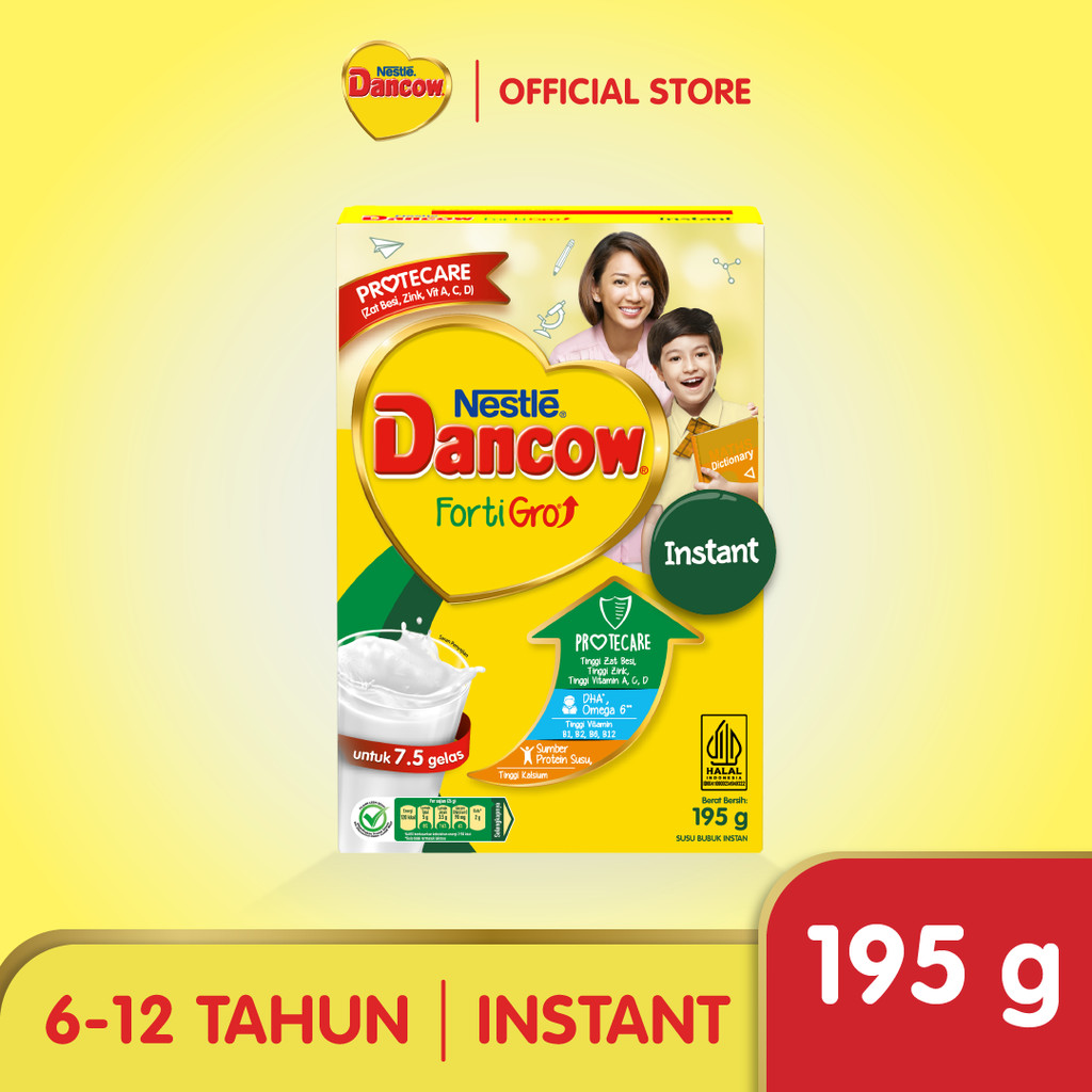 DANCOW Fortigro Susu Bubuk Susu Anak Instant 195g