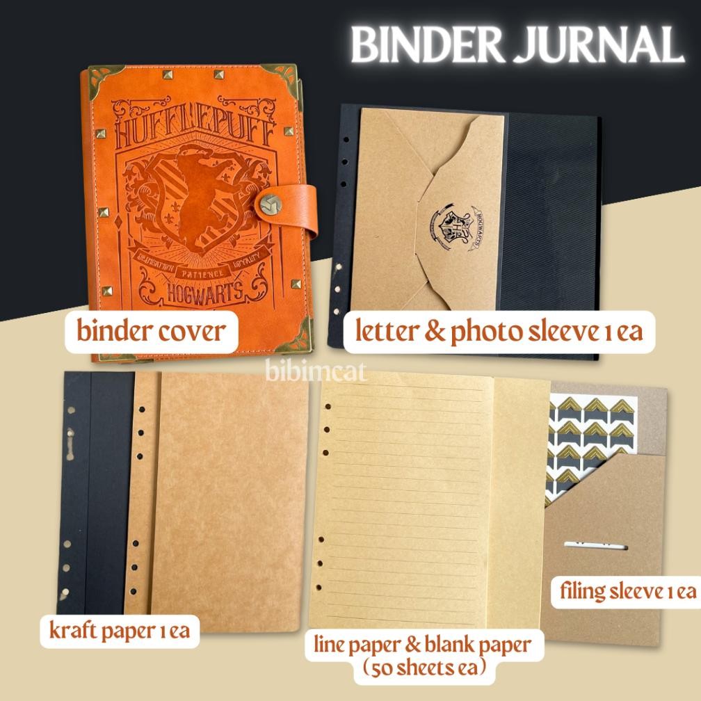 

EVY-510 (A5 Size) Binder Journal Set Hogwarts House Version / Agenda Notebook PC Photocard Berkualitas