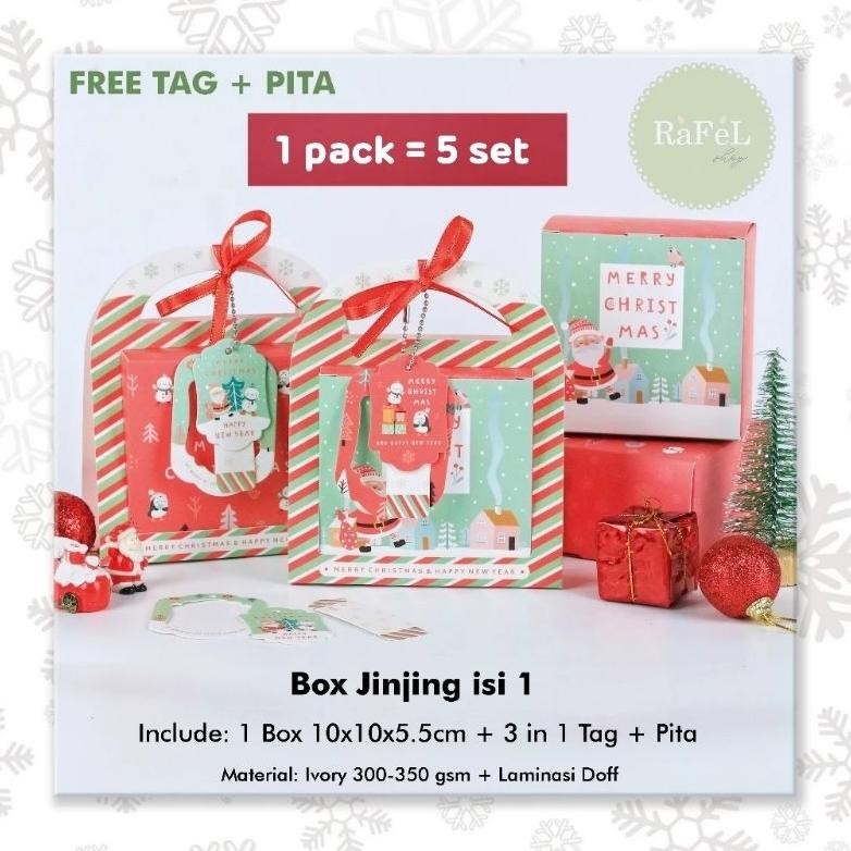 

Promo Gila 5 Set Box Jinjing Natal 1 Toples 250 Gr Ybw-2429