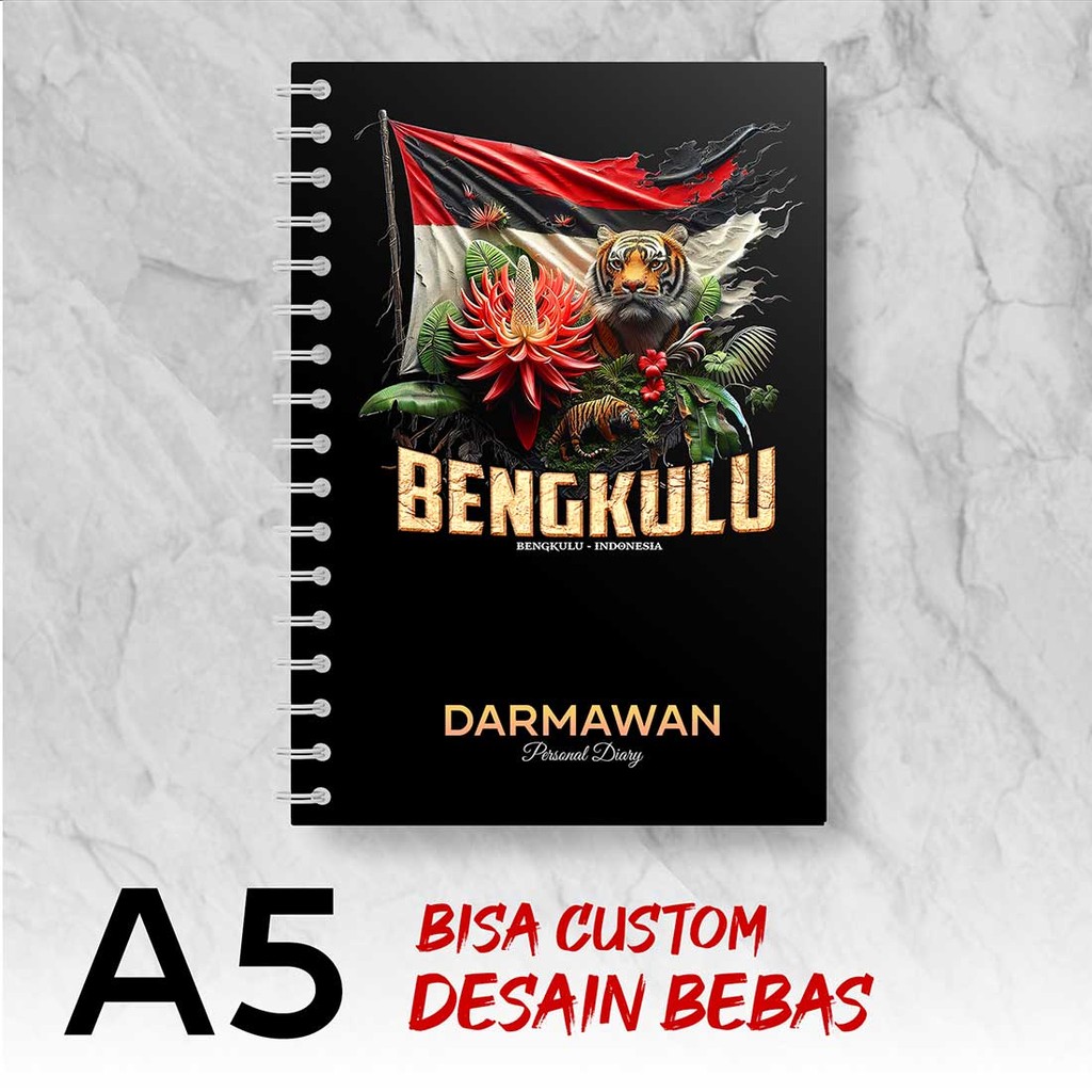 

Blocknote A5 Notebook Custom BENGKULU - BENGKULU Desain Bebas - Spiral Kawat - BGLX2