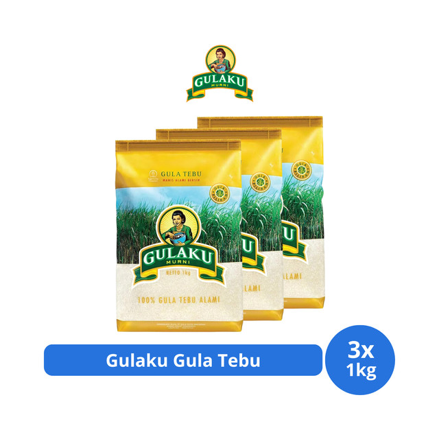 

Gulaku Gula Tebu 1kg x 3 pcs