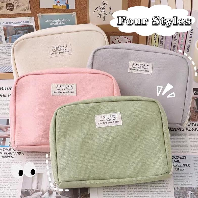 

we-53 8-Layer Super Large Capacity Pencil Case Kawaii Canvas Pencil Box Pen Pouch Organizer for Girls Back to School Stationery Supplies Terlaris