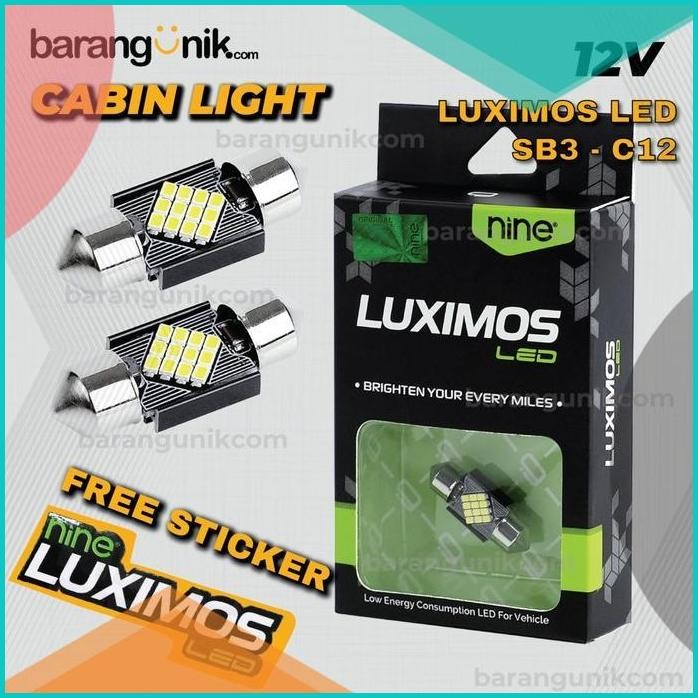 LAMPU LED KABIN PLAFON  MOBIL SB3 C12 TITIK NINE LUXIMOS LED TERANG 1