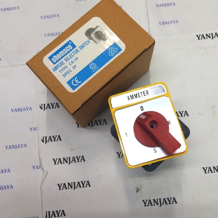 AMPER SELECTOR SWITCH 3POSISI RST 3 PHASE SHEMSCO BARU