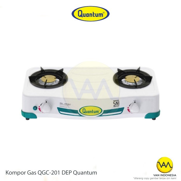 READY Kompor Gas 2 Tungku Pematik Elektrik QGC-201 DEP Tanpa Timer Quantum