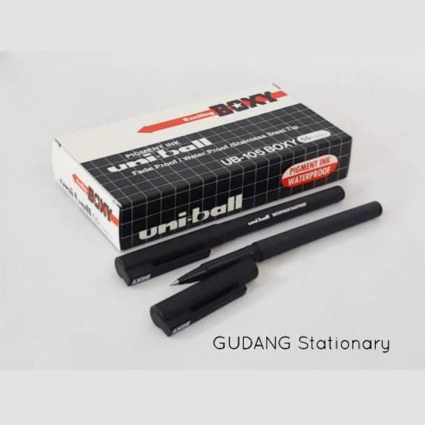 

ZX41 Ballpoint Pigment Ink UB-105 BOXY Hitam [ 1 Piece ] Murah