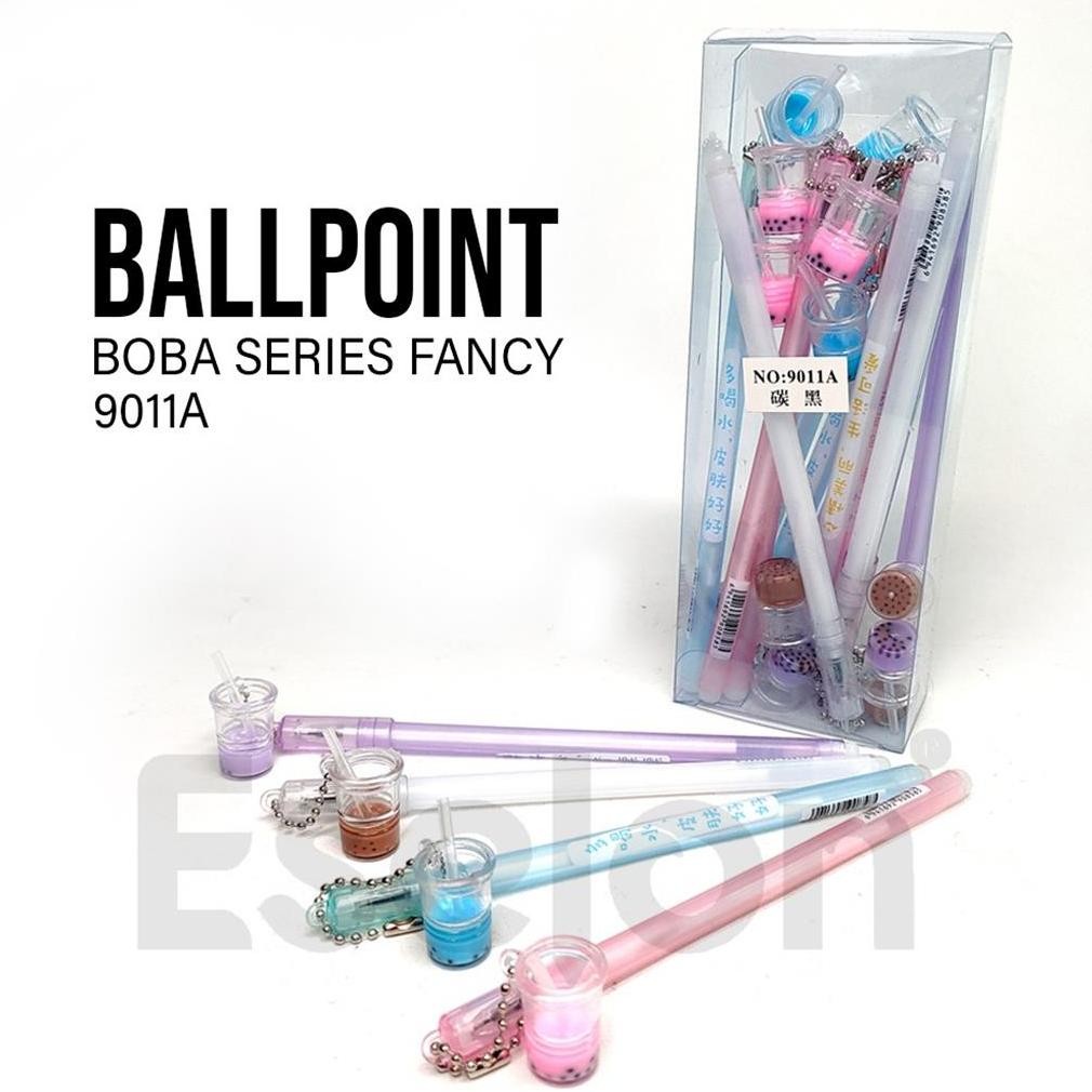 

gs-56 Pulpen / 12pcs pulpen gel+gantungan BOBA / Pulpen fancy / Pulpen gel Boba 9011A Premium